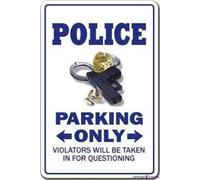 Indication warning sign Home Decor Police Parking Officer Cop Cops Law Gift Funny Patrolman For 12x8 Inches Supplies New Aluminum Metal tin sign