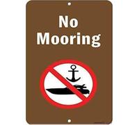 Indication Warning Sign Wall Decoration No Mooring Activity Park S Boat Canoe and Kayak Funny Home Plaque for Women Wall Art Outdoor Indoor New Aluminum Metal tin Sign 8"x12"