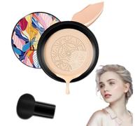 Indicativet Air Cushion Cc Cream Mushroom Head,Mushroom Head Air Cushion CC Cream,Moisturizing Concealer CC Cream Foundation, BB Cream Face Make Up, Suitable for All Skin Tones (3pcs,Lvory)