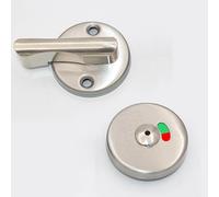 Indicator Bolt, Toilet Cubicle Door Lock Vacant Engaged Indicator, Stainless Steel WC Toilet Privacy Bathrooms Restrooms Locks - A