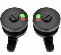 Indicator Bolt Vacant Engaged Bathroom Privacy WC Toilet Door Lock Black(2Pcs)