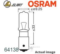 Osram 64138 Original Lamps with Metal Bases, 24 V, 21 W, Set of 10