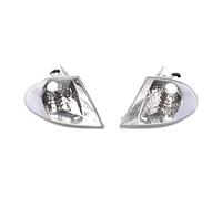 Indicator For 3 Series E46 Sedan Wagon 4-Door 1998 1999 2000 2001 Car Indicator Corner Light Parking Turn Signal Side Lamp Cover Clear Lens(WHITE,1pair)