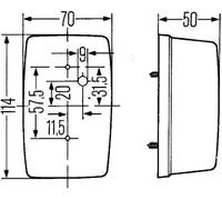 Indicator Lamp Lateral Mounting mounting 2BA 002 324-021 HELLA