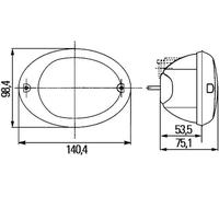 Indicator Lamp Left mounting 2BA 343 130-051 HELLA
