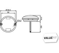 Indicator Lamp Left mounting 2BA 357 028-021 HELLA