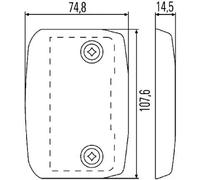 HELLA 2BA 008 260-001 Direction Indicator - LED - 24V - mounting/Bolted - Lens Colour: Crystal clear - Cable: 300/2600mm - Plug: open cable ends - left/right - Quantity: 1