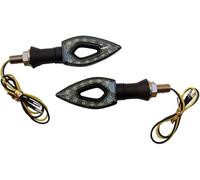 Indicator Light Motorcycle For 2004 For Kawasaki Klr650 2pcs Motorcycle Diamond Blinkers Black Abs Led Indicators Compatible