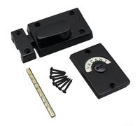Indicator Lock, Black Indicator Bolt Vacant Engaged Lock, Red Green Privacy Lock, Wc Toilet Door Lock with Install Screws Kit Zinc Alloy, for Toilets Showers and Bathrooms