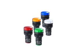 Indicator Signal Lamp Light Waterproof AD16-22DS 22mm ACDC 12V 24V 110V 220V 380V Red Green Yellow Blue White LED Bulbs 20mA(Blue,24V ACDC)