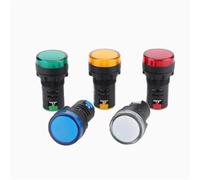 Indicator Signal Light AD16-22DS 22mm AC/DC 12V 24V 110V 220V 380V Red Green Yellow Blue White 1Pcs(Blue,24 V)