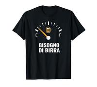Indicatore Birra Vuoto Design Divertente per Amanti Birra T-Shirt