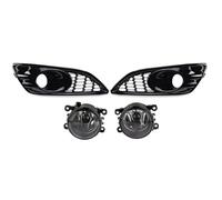 Indicators Lighting Compatible With For Fiesta For MK7 S 2012-2017 Hollow Mesh Honeycomb Car Front Bumper Fog Lamp Lower Grille Grill Cover Fog Light Set