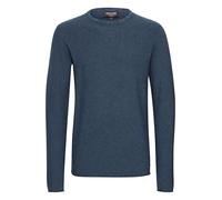 Indicode IDJadas Men's Knitted Jumper Fine Knit Pullover with Crew Neck Label Details Cotton Blend Regular Fit, Navy (400), XL