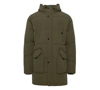 Indicode IDZeppal Men's Quilted Parka Winter Jacket Quilted Parka Warm Lined with High Collar Made of Water-Repellent Material, Army (600), XXL