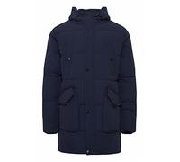 Indicode IDZeppal Men's Quilted Parka Winter Jacket Quilted Parka Warm Lined with High Collar Made of Water-Repellent Material, Navy (400), XL
