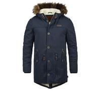 Indicode Pulsoor Men's Parka Outdoor Jacket Winter Coat with Teddy Fleece and Fur Hood Made of 100% Cotton