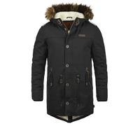 Indicode Pulsoor Men's Parka Outdoor Jacket Winter Coat with Teddy Fleece and Fur Hood Made of 100% Cotton
