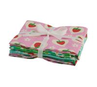 Indie Pop Strawberry Themed Pack Of 5 Cotton Fat Quarters - Sewing Online Fa242