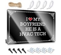 Indie Tin Sign, Small Reusable I Love My Boyfriend He Is A Hvac Tech | Farmhouse Days Decor(30X40CM)