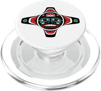 Indigenous Alaska Haida Sun Native American Art Style Totem PopSockets PopGrip for MagSafe