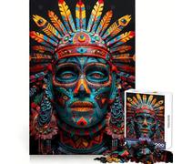 Indigenous Huchiol Tribe Jigsaw Puzzles 1000 Piece for Adults Calm Daily Snug Joint Joyful Challenge (38x26cm)