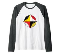 Indigenous Medicine Wheel Native American Sacred Symbols Raglan Baseball Tee