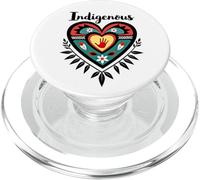 Indigenous Native American Blood Red Hand Heart Shape PopSockets PopGrip for MagSafe