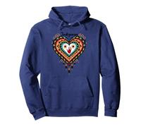 Indigenous Native American Blood Red Hand Heart Shape Pullover Hoodie