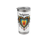 Indigenous Native American Blood Red Hand Heart Shape Stainless Steel Insulated Tumbler