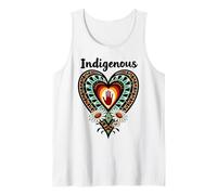 Indigenous Native American Blood Red Hand Heart Shape Tank Top