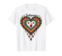 Indigenous Native American Blood Red Hand Heart Shape Value Graphic T-Shirt