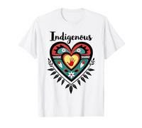 Indigenous Native American Blood Red Hand Heart Shape Value Graphic T-Shirt