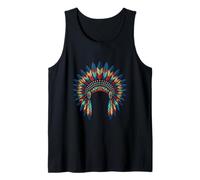 Indigenous Native American Culture Gift Feather Headdress Tank Top