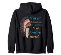 Indigenous Native American Indian Day Pride Zip Hoodie