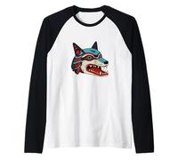 Indigenous Native Peoples Pride Wild Animal Coyote Wolf Man Raglan Baseball Tee