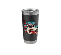 Indigenous Native Peoples Pride Wild Animal Coyote Wolf Man Stainless Steel Insulated Tumbler