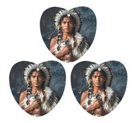 Indigenous People And Wolves Car Air Freshener, 3 Pcs Love form Hanging Air Freshener Cards, Long Lasting Fragrance Scented Cards for Car, Home, Office Black-style