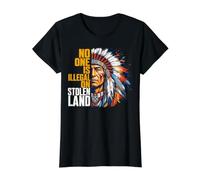 Indigenous Peoples' Day No One is Illegal on Stolen Land Value Graphic T-Shirt, Women, Black, M