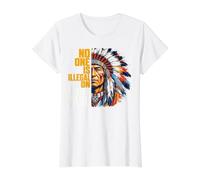 Indigenous Peoples' Day No One is Illegal on Stolen Land Value Graphic T-Shirt, Women, White, L