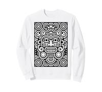 Indigenous Polynesian Tribal Tiki Mask Aztec & Mayan Art Sweatshirt