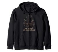 Indigenous Rights Advocate Solidarity Land Back Justice Zip Hoodie
