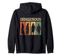 Indigenous Spirit Warrior Tribal Vintage Ancestor Zip Hoodie