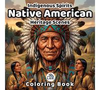Indigenous Spirits Native American Heritage Scenes: 50 Realistic First Nations Illustrations | Relaxing Coloring Book for Adults | Perfect Birthday ... (Native Roots Heritage Coloring Series)