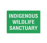 Indigenous Wildlife Sanctuary Sign Safe Sign, Signs Outdoor, 12 X 8 In, Sign For Home, Business, Driveway Alert
