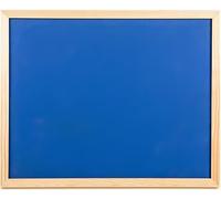 Indigo® 60x40cm Blue Fabric Notice Board with Pine Frame - Stylish Corkboard for Home, Office, and School Use