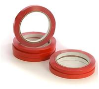 indigo® 9 mm Red Vinyl Butcher Tape - 24 Rolls Heavy-Duty Self-Adhesive Bag & Food Sealing Tape for Meat, Fruit, Vegetables & Confectionery