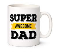 indigo® 900ml Giant Mug - Extra Large Coffee Cup “Super Awesome Dad”, Funny Dad Gift, Big Tea Mug, Microwave & Dishwasher Safe, Gift Boxed
