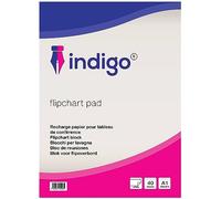 Indigo® A1 Flipchart Pad - 40 Perforated Sheets of Premium White Paper - Easy Tear Flip Chart Paper Pad for Meetings, Presentations & Office Use