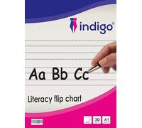 indigo A1 Literacy Educational Flip Chart Pad | 60 Pages | A1 Paper Sheets | Learning Resources |